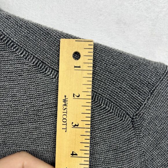 Enrico Rossini Wool Blend 1/4 Quarter Zip Men’s XL Sweater Elbow Patches Gray - Picture 11 of 16